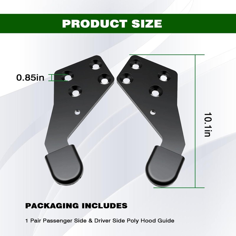 Poly Hood Guide LH Driver Side and RH Passenger Side