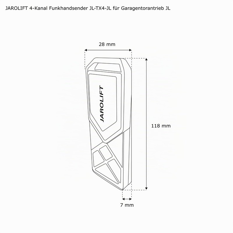 jarolift JL-TX4-JL 4-Channel Wireless Handheld Transmitter for Garage Door Operators