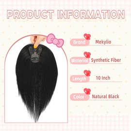 Mekylio Hair Toppers for Women with Thinning Hair Toppers 360° 3D Hair Pieces for Women Clip Ins Fake Bangs Perfect Solution for Thinning-hair and Stylish Upgrade