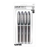 uniball Vision Elite Rollerball Pens, Micro Point (0.5mm), Black, 4
