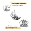 QUEWEL Individual Eyelashes, Individual Eyelash Clusters, Lashes, Natural, D Curl,