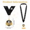 Gweichunon 12 Pcs Soccer Medals with Ribbons Medals for Awards