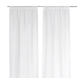 Linder Gardine, Polyester, einfarbig, Weiß, Polyester, Elfenbein, 45x180x40 cm