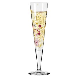 RITZENHOFF 1071023 Champagne Glass 200 ml - Goldnacht No. 23 Series - Elegant Designer Piece with Real Gold - Made in Germany