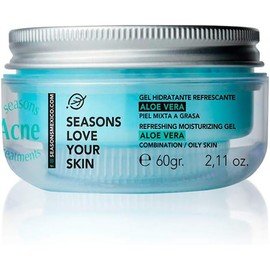 Seasons Love Your Skin Gel de Aloe Vera Hidratante 60 g Gel Facial Refrescante Hidratación para Piel Mixta y Grasa