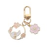 xuzhiyuan Cute Rabbit Keychain Kawaii Cartoon Sakura Rabbit Flower Keyring