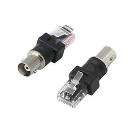 CERRXIAN BNC Female to RJ45 Male Coaxial Coax Barrel Coupler Adapter RJ45 to RF Connectorï¼Can be Used for Testers and Line Finders, Etc.(2PACK)