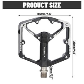 Nivofu Pedales DU para Bicicleta de Montaña, Pedales de Bicicleta de Montaña Grandes, 2 rodamientos de aleación de Aluminio de 9/16 Pulgadas, Pedales para Bicicleta Pedales De Aleacin De Aluminio
