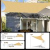 Coumavin 16'x20' Sun Shade Sail Rectangle Outdoor UV Block Square