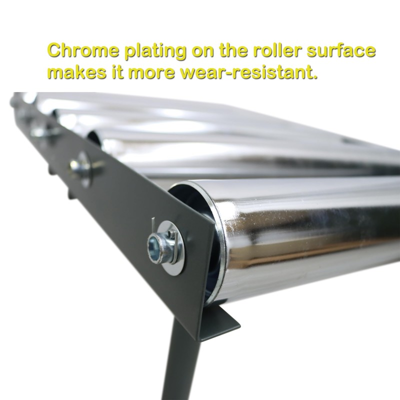 HQHAOTWU 5 Rolls Adjustable Conveyor Roller Table Height Adjustable Heavy-Duty