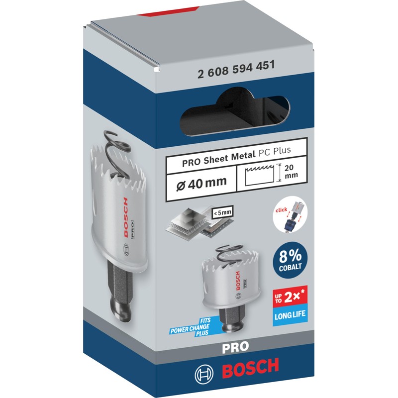 Bosch 1 x Pro Sheet Metal Power Change Plus Hole