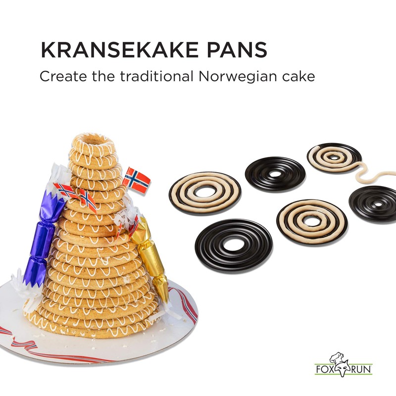 Fox Run Baking Gadget, Non-Stick Kransekake Mold, Norwegian Wedding Cake