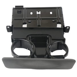 in Dash Cup Holder Insert w/Ashtray Dark Gray Compatible with Ford F250 F350 F450 F550 Super Duty Truck 1999-2004, Excursion 2000-2004 Front Dashboard Pull Out Cupholder