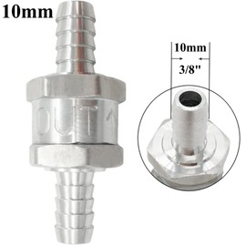 Automotive-leader 10mm 3/8" Fuel Non Return One Way Check Valve Petrol Diesel Fuel Oil Water Aluminium Alloy Accessories