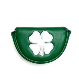 Golf Headcover Putter Cover Odyssey Red Small Mallet Magnetic Clover Pattern (Green)
