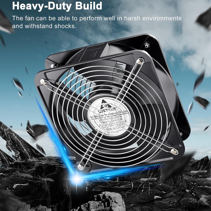 GDSTIME AXIAL Fan 20060, 110V 120V AC 200mm x 200mm