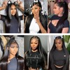 Smilenice Straight Human Hair Wig For Black Women,13x4 HD Lace