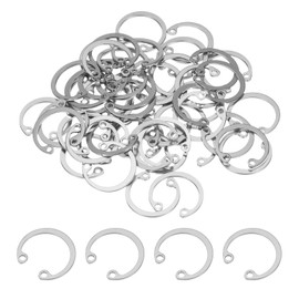 PATIKIL 50 Pcs 18mm ID Internal Retaining Rings E-Clip Snap Ring 304 Stainless Steel