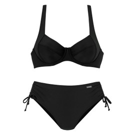 Lascana Women's Underwired Bikini, black