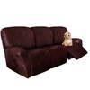 molasofa Recliner Sofa Covers - 8 Pieces Stretch Leather Like