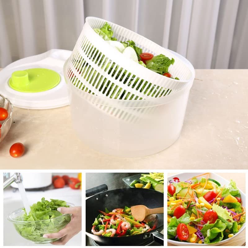 AIMALL Salad Spinner Vegetable Lettuce Washer Dryer Serving Bowl Container