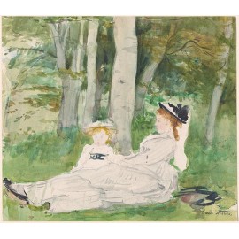 Famous Artists & Painters Berthe Morisot : At the Edge of the Forest : 1872 : Archival Canvas Art