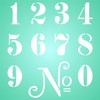 French Numbers Stencil 15x16.5cm (S) Reusable Vintage French Theme Wall