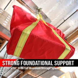 Boxer Commercial Lifting Canvas Tool Bag - Rated 1,000 LBS, 33 IN x 28 IN x 11 IN - Reflective Straps - 1 Bag