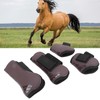 1Set Horse Tendon Boots PU Elastic Thickened Adjustable Horse Leg