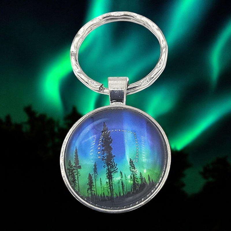 Promotech Sky Polar Light Keychain - Flat Keychain Made of