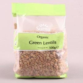 Suma Prepacks - Organic Pp Green Lentils 500G (500G) Gluten Free Organic Vegan