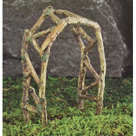Georgetown Home and Garden Fiddlehead Fairy Garden Brown Wood Twig Arch