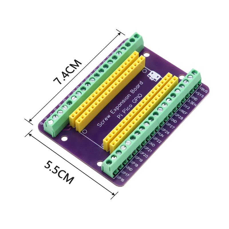 APKLVSR Pack of 2 Breakout Board for RPI PICO Expansion