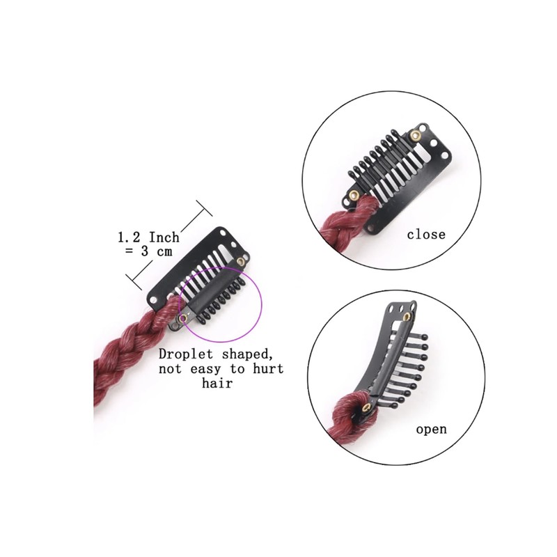 Clip-In Hair Extension Braids Dreadlocks Hair Extensions, Clip In Box