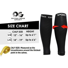 Compression Calf Sleeves Men & Women - Shin Splint Compression Sleeve, Footless Compression Socks for Nurses, Pregnancy, Post-Surgery Relief (1 Pair)