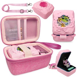 JCHPINE Hard Carrying Case and Silicone Cover for Bitzee Magicals Interactive Toy Digital Pet, Accessories Case for Bitzee Magicals Virtual Electronic Pets (Pink)