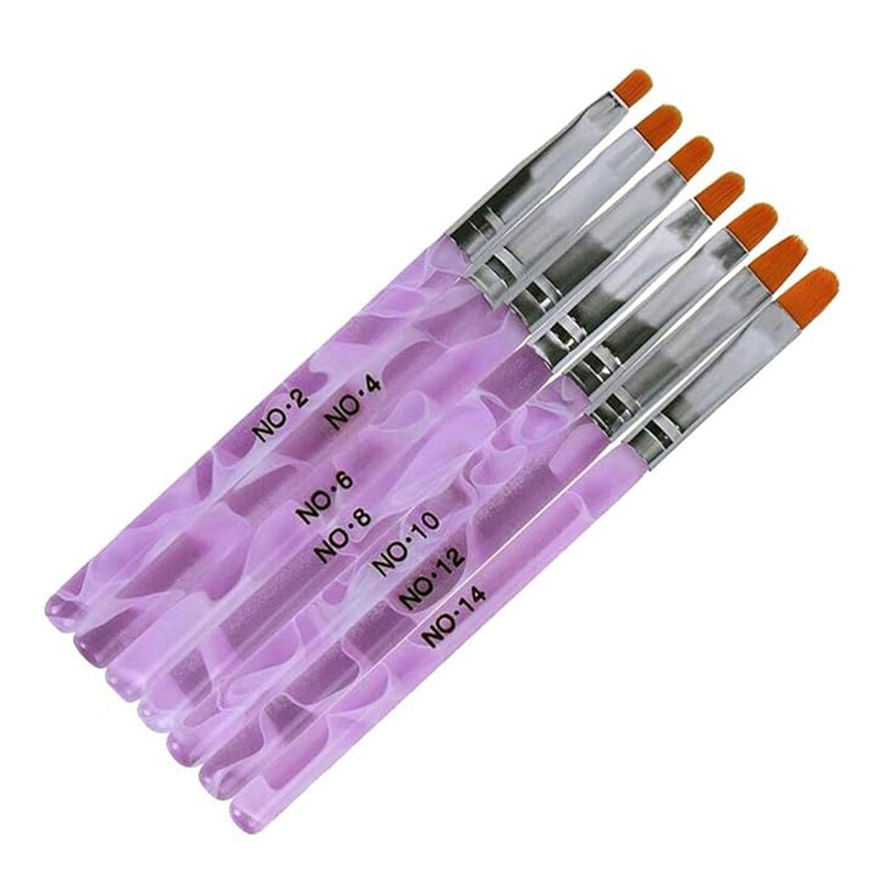 ZXUY 7Pcs Nail Art Painting Brush Set, Design Tools, Nail