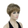 Lydell Short Straight Fluffy Full Synthetic Wigs with Bangs for