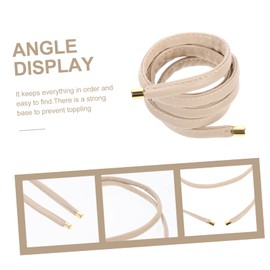 Beavorty 2pcs Pu Leather Adjustable Hair Wires Creative Hair Accessories for Women and Girls Versatile Ponytail Holder Soft and Design for Fashionable Styles and Everyday Use