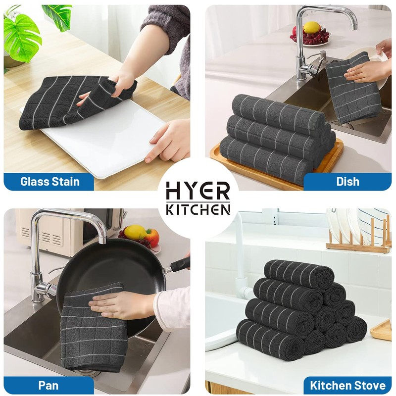 Microfiber Dish Towels - Soft, Super Absorbent and Lint Free