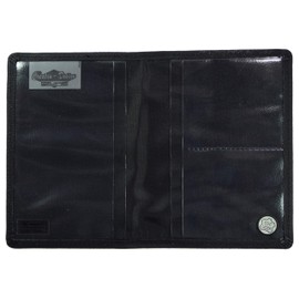 Car Registration Cover Genuine Leather Curved Car Vehicle Registration Card Holder, Black 5 compartments, Classic