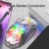Lancoon Kabellose Gaming Maus Transparente Mechanische Maus mit 2.4G Optischem