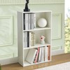 3 Tier Bookshelf, 36'' Tall Bookcases with Cabinet, Floor Standing