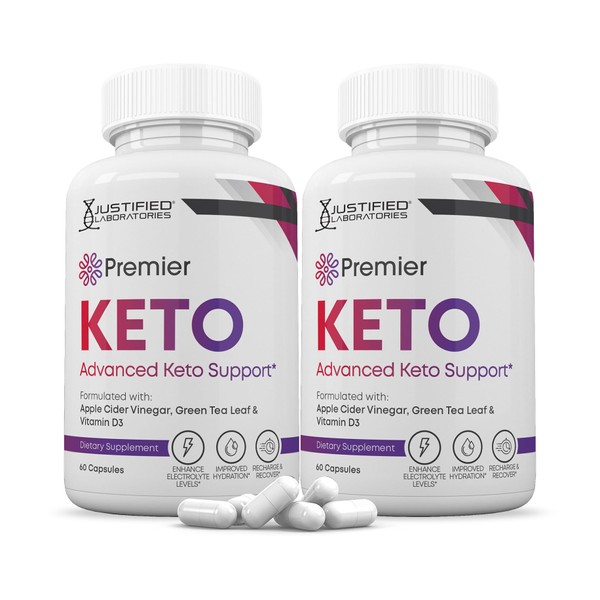 (2 Pack) Premier Keto ACV Pills 1275MG Keto Support Blend