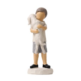 OTANG The Boy Hug Dog Figurines, Hand Painted Friendship Sculpture Statues, Dog Memorial Gifts for Loss of Dog, Remembrance or Sympathy Gift