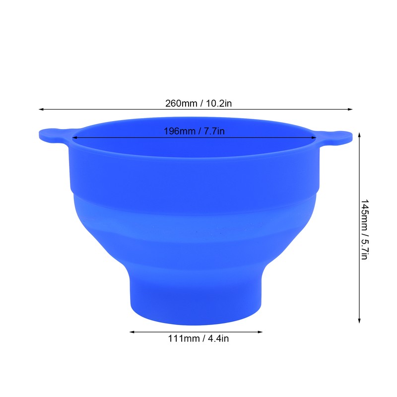 Microwavable Popcorn Bowl with Transparent Lid and Handle Collapsible Silicone