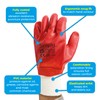 Simply Unisex Pvcg003 PVC Protective Gloves, Red, XL UK