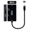 Mini DP to VGA/DVI/HDMI Converter 3 in 1 Black Length