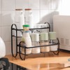 Metal Desktop Storage Rack 2 Tier Prevent Slip Multifunction Metal