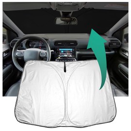YEE PIN C4 Cactus Sonnenschutz Auto kompatibel mit Citroen C4 Cactus 2014-2021，Faltbare Auto Sonnenschirm Frontscheibe Windschutzscheibe UV Staub Schutz
